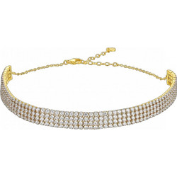 Luca Barra Κολιέ Choker Tennis από Ατσάλι Χρυσό με Ζιργκόν CK2184