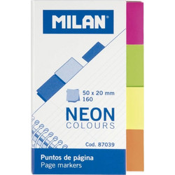 Milan Σελιδοδείκτες Neon Colour 4 Χρώματα 40 Φύλλα (325-01092-87039)