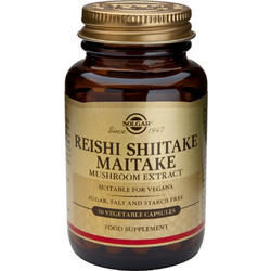 Solgar Reishi Shiitake Maitake Mushroom Extract 50 Κάψουλες