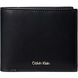 CALVIN KLEIN LV04D1225G UB1 Μαύρο δερμάτινο πορτοφόλι Raised bill fold