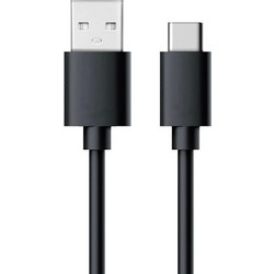 Real Power USB 2.0 Cable USB-C male - USB-A Μαύρο 0.6m 255650