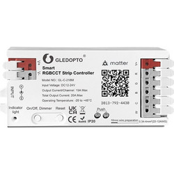 Gledopto Controller Matter over Wifi RGB+CCT 12V-24V GL-C-218M