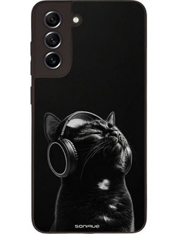 Sonique Men's Edition Θήκη με Σχέδιο «Audio Kitten - Black» (Samsung Galaxy S21 FE)