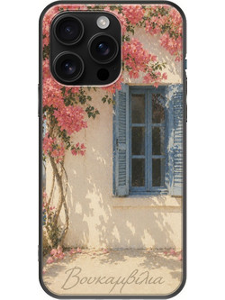 Θήκη Kalokairi Collection - Βουκαμβίλια iPhone 16 Pro Max Black TPU (Μαύρη Σιλικόνη)
