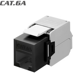 90692 Keystone Jack RJ45 UTP Cat.6A Θηλυκό 180 Tool-Free black
