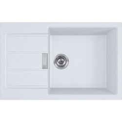 Franke Sirius 2.0 611-78 XL Ένθετος Νεροχύτης Γρανίτη Αντιστρεφόμενος Polar White 78x50cm
