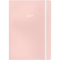 Next ημερολόγιο 2027 Pastel ημερήσιο flexi ροζ με λάστιχο 14x21εκ