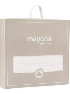 Mayoral Newborn βρεφική πλεκτή κουβέρτα σάλι 26-09020-1