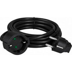 POWERTECH μπαλαντέζα ρεύματος PT-1562, 1x schuko, 16A, 5m, μαύρη PT-1562