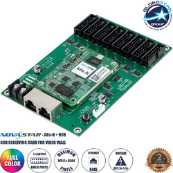 GLOBOSTAR(R) A8S-N+HUB 41022 Novastar A8S-N+HUB Receiving Card για Οθόνες LED Video Wall 8 x HUB75E με Loading Capacity σε Pixel 512 x 384px - Gigabit Network Ethernet Input & Output Ports - DC 5V IP2