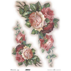 Ριζόχαρτο roses 2" 42x29.7εκ. (ITD-R014L)