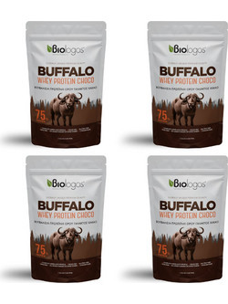Πρωτεΐνη Buffalo Whey Κακάο 4x500gr 75% Βιολόγος (4 Τεμάχια)