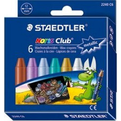Staedtler Noris Club Metallic Κηρομπογιές Σετ 6τμχ