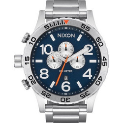 Nixon 51-30 Ανδρικό Ρολόι Χρονογράφος με Ασημί Μεταλλικό Μπρασελέ A1389-5210-00