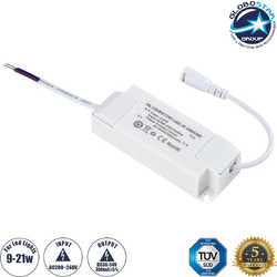 GLOBOSTAR(R) EROS-DRIVER 61222 Ανταλλακτικό Τροφοδοτικό/Μετασχηματιστής SELV 9-21W AC 220-240V σε Constant Current DC 36-54V/300mA5% PF0.95 IP20 - Μ11 x Π4.3 x Υ2.5cm