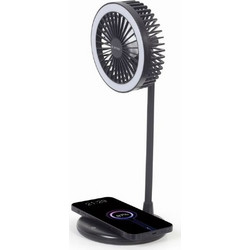 GEMBIRD DESKTOP FAN WITH LED LAMP AND WIRELESS CHARGER TA-WPC10-LEDFAN-01