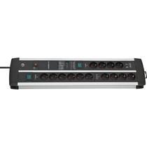 Πολύπριζο προστασίας 1392000232 Premium Protect Line 120000A 14 θέσεων 2 USB αλουμινίου με 2 διακόπτες