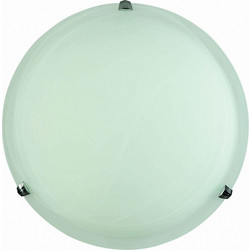 Arkolight Φωτιστικό Οροφής - Πλαφονιέρα 2xΕ27 Φ40cm Μοντέρνο Γυάλινο Λευκό 127-1/2