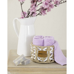Καλαθάκι με Σετ Λαβέτες (5 x 25x25) - Bamboo Calm Pink Nima Home