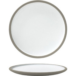 Πιάτο πορσελάνης coupe με στενό rim φ26 2cm τσιμεντένια υφή λευκό ματ γκρι σαγρέ BETA Prego Σετ 6 c543738