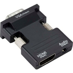 Powertech POWERTECH αντάπτορας HDMI σε VGA CAB-H120 με 3.5mm, μαύρος