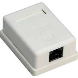 GOOBAY GOOBAY επιτοίχια πρίζα δικτύου 77632, 1 θύρα RJ45, CAT 6 UTP, λευκή