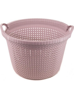 Καλάθι Ρούχων R-8034 Πλεκτό Στρόγγυλο 35l 50x33cm - 5 Χρώματα - 1 Τεμάχιο VIOSARP (38034)