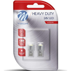 M-tech T10 / W5W LED Λευκό 24V 2τμχ
