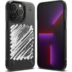 Ringke Onyx Durable Back Cover Black Design Paint (iPhone 13 Pro)
