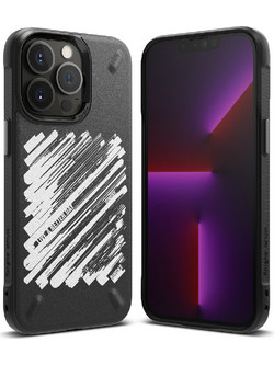 Ringke Onyx Durable Back Cover Black Design Paint (iPhone 13 Pro)