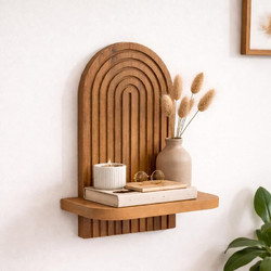 Ραφιέρα τοίχου Artwill Megapap Mdf χρώμα oak 26x13x35εκ. - MEGAPAP - 0285601