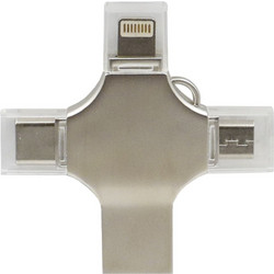 Treqa TR-2027 64GB USB Stick 3.2 Gen 1 με USB-A & micro USB, USB-C, Lightning