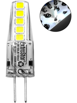 G4 LED Σιλικόνης 12V 1.8W 10 SMD 180LM 6500K Ψυχρό Λευκό G4GJ008 ExtraStar