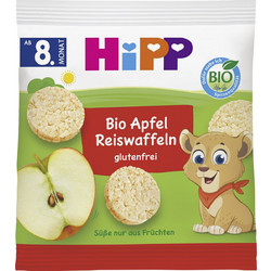 Hipp Bio Organic Kids' Crispy Apple Rice Wafers 8m+ Βιολογικά Τραγανά Ρυζογκοφρετάκια με Μήλο για Παιδιά από 8 Μηνών 30g