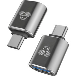 POWERTECH αντάπτορας USB-C σε USB 3.0 PTR-0148, 10 Gbps, 60W, γκρι