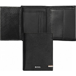 Boss Iconic Black Money wallet Vertical flap HLO421A