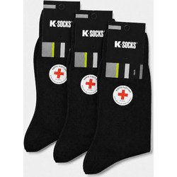 K-Socks Χωρίς Λάστιχο Βαμβακερές Ανδρικές Κάλτσες Μαύρες 3Pack