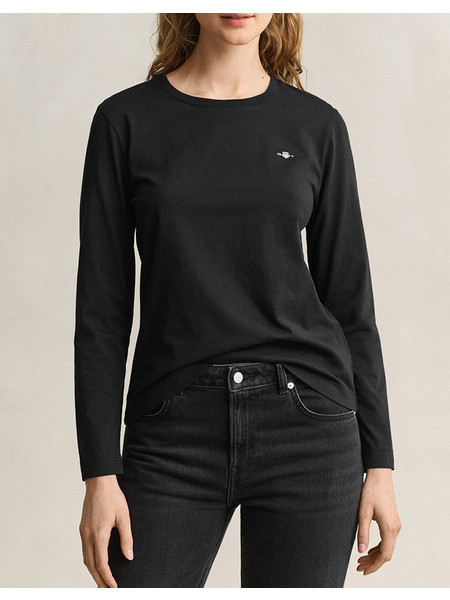 GANT ΜΠΛΟΥΖΑ ΜΜ REG SHIELD LS T-SHIRT 3GW4200748-5 Black