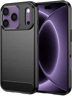 Techsuit Carbon Silicone Back Cover Black (iPhone 18 Pro / 17 Pro)