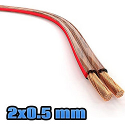 Καλώδιο Διάφανο 2x0.5mm (τιμή ανά μέτρο)