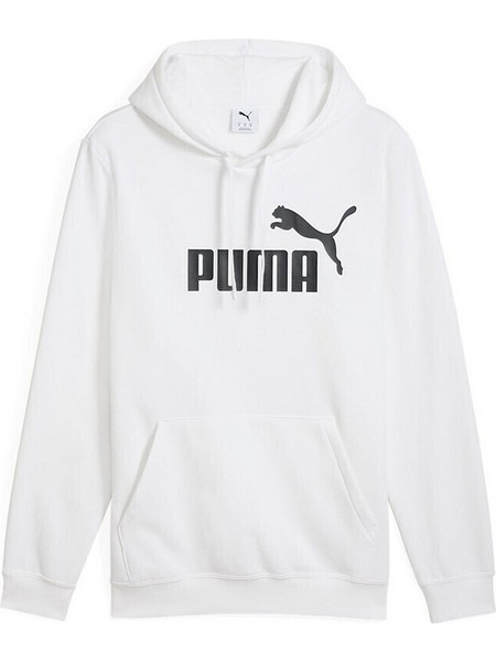 Puma ESS No1 Ανδρικό Αθλητικό Φούτερ με Κουκούλα Λευκό 682570-02