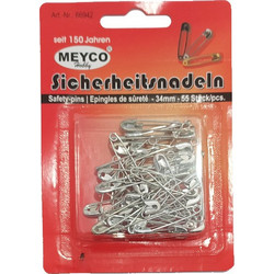 Meyco - Παραμάνες Ασημένιες 34mm 55 Τεμ 66942