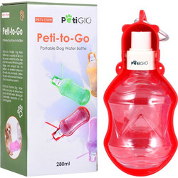Petigio Φορητο Μπουκαλι Νερου Για Σκυλουσ 280 Ml Κοκκινο