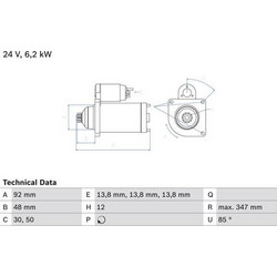 BOSCH 0 986 022 980 - BOSCH BX ΜΙΖΑ MERCEDES