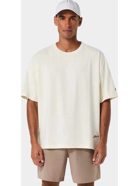ASICS Heritage Heavy Cotton Citee Ανδρικό T-Shirt σε Μπεζ Χρώμα
