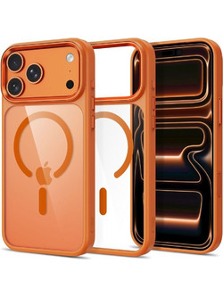 Tech-Protect MagMat MagSafe CC Θήκη iPhone 17 Pro / 18 Pro Cosmic Orange / Clear