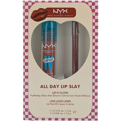 Nyx Professional Makeup Promo Lip IV Hydrating Gloss Serum 08 Drippin' In Rose 5ml & Line Loud Lip Liner Pencil 16 Magic Maker 1.2g