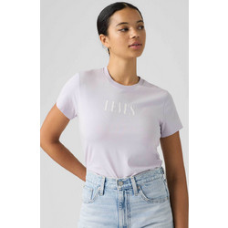 Levi's(R) γυναικείο T-shirt με λογότυπο Standard Fit The Perfect - 173693492 Λιλά
