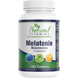 Natural Vitamins Melatonin 1mg 100 Ταμπλέτες