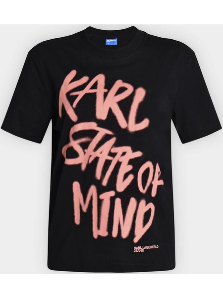 KARL LAGERFELD KLJ REG KARLISM TEE B3W17019-999 Black